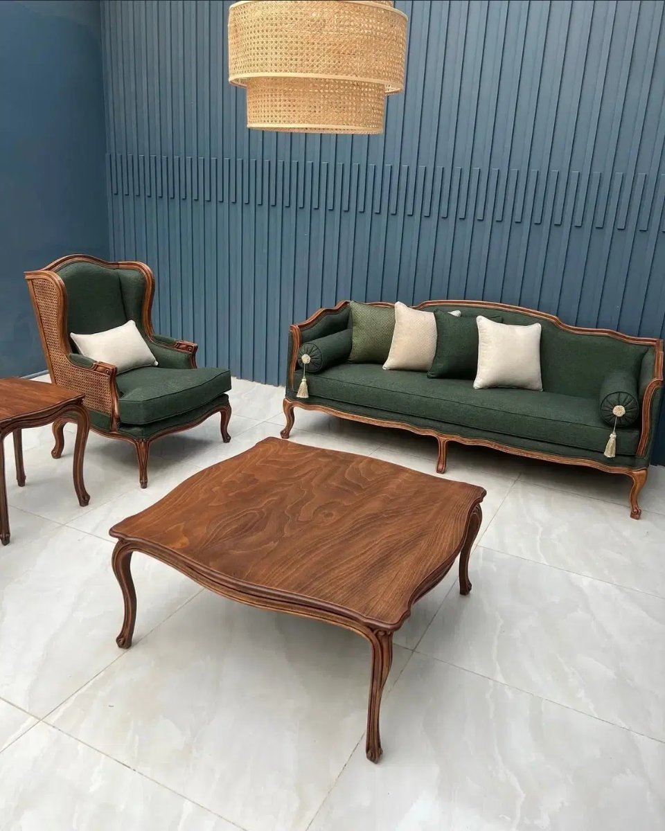 مجموعه مبلمان چوبی کلاسیک